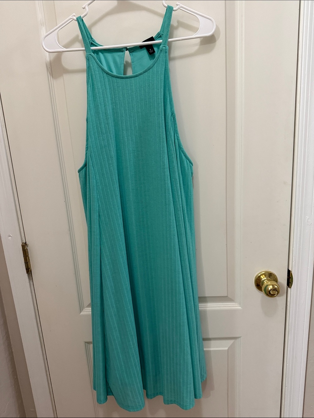 Women’s Torrid 2x Teal Trapeze Ribbed Knit Sleeveless Flowy Plus Size
